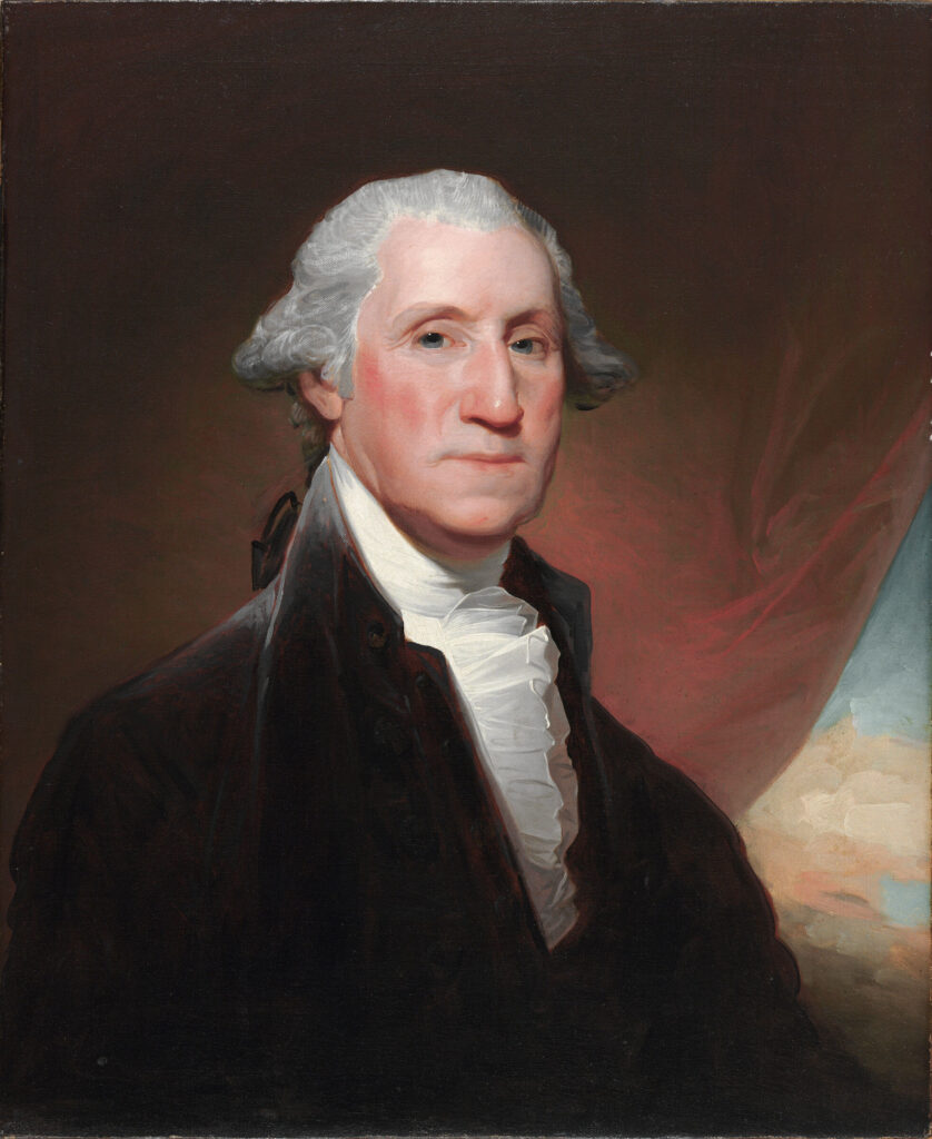 Gilbert Stuart (1755 – 1828), George Washington (Vaughan portrait), 1795. Oil on canvas. Andrew W. Mellon Collection, National Gallery of Art.