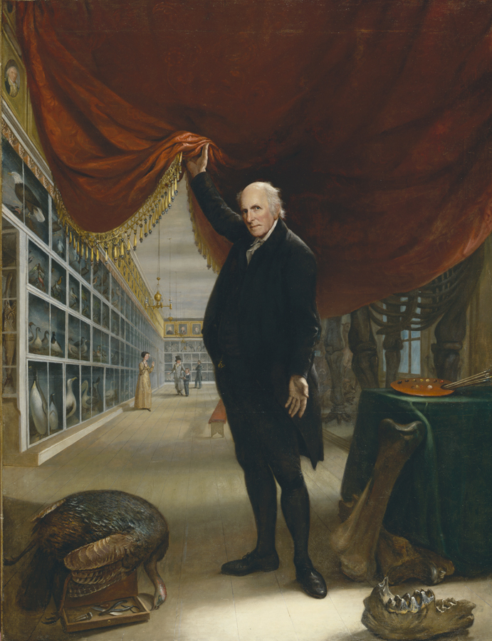 Charles Willson Peale (1741-1827), The Artist in His Museum, 1822. Oil on canvas. Gift of Mrs. Sarah Harrison (The Joseph Harrison, Jr. Collection), Pennsylvania Academy of the Fine Arts.